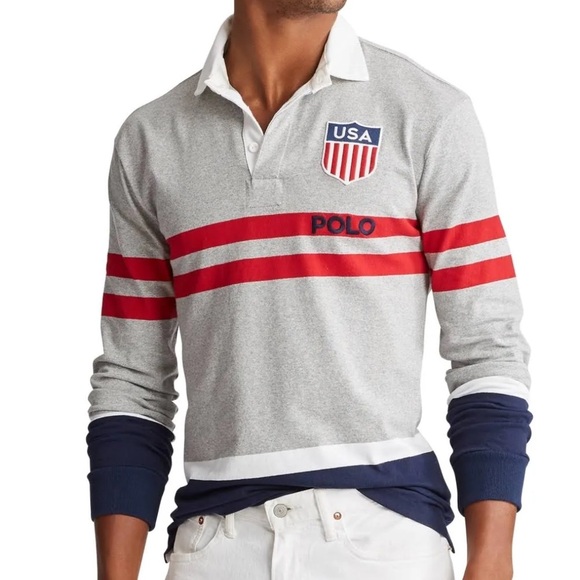 NWOT Mens Classic Fit Polo Ralph Lauren Long Sleeve pullover Polo rugby Jersey - Picture 16 of 16
